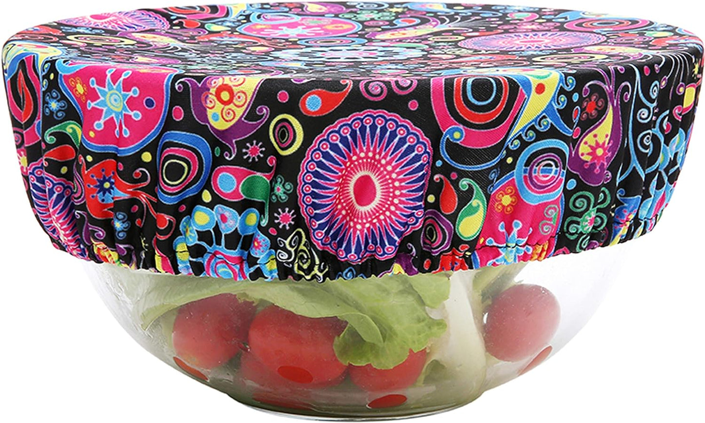 Elastic Reusable Bowl Covers for Bread Proofing, Fabric Cloth Sourdough Bowl Covers for Proofing - Set of 3, Bloom