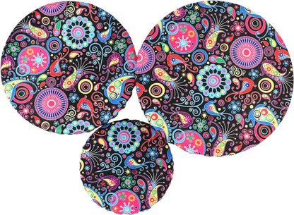 Elastic Reusable Bowl Covers for Bread Proofing, Fabric Cloth Sourdough Bowl Covers for Proofing - Set of 3, Bloom
